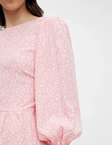 Rochie scurta Pieces, roz Roz