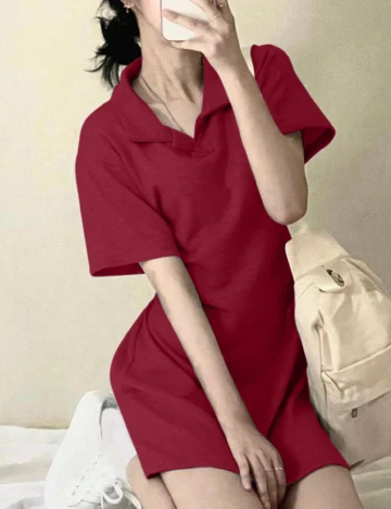 Rochie scurta Dazy, rosu
