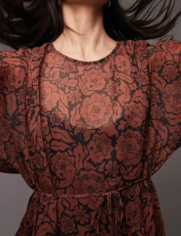 Rochie scurta Top Shop, maro Maro