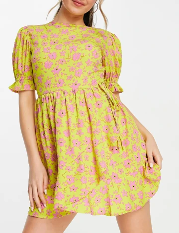 Rochie scurta Influence, galben