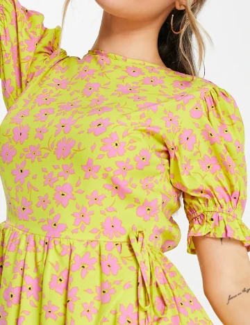 Rochie scurta Influence, galben