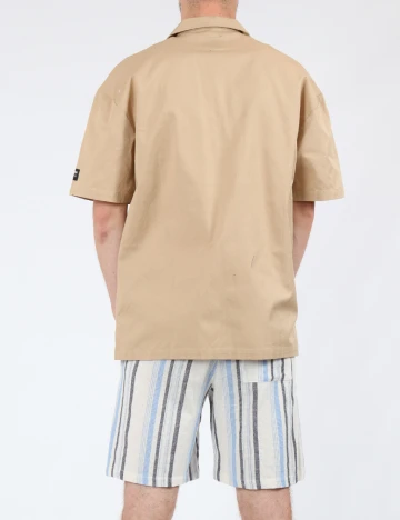 Pantaloni scurti Bershka, ecru Alb