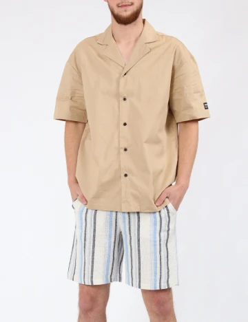 Pantaloni scurti Bershka, ecru Alb