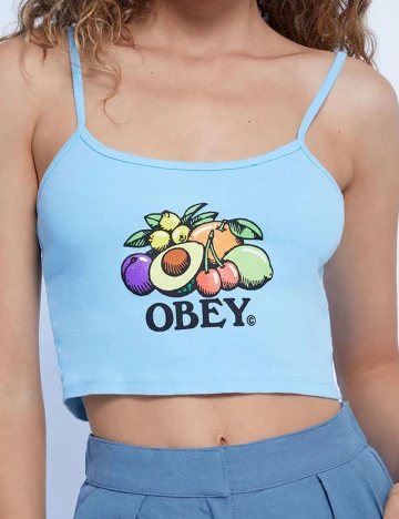 Top Obey, albastru Albastru