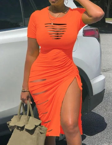Rochie medie SHEIN, portocaliu