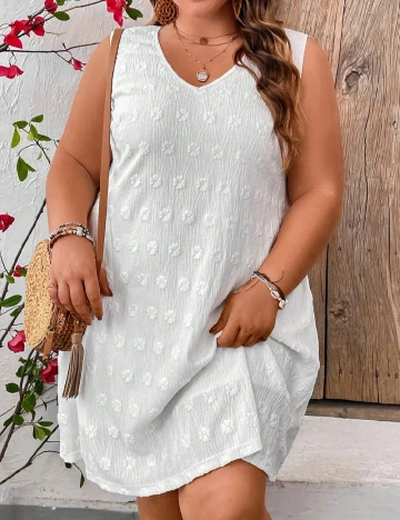 Rochie scurta SHEIN CURVE, alb Alb