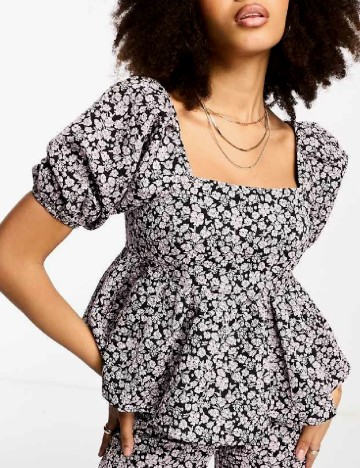 
						Top Glamorous, negru/roz