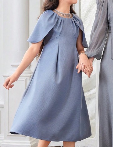 
						Rochie medie Shein Kids, albastru