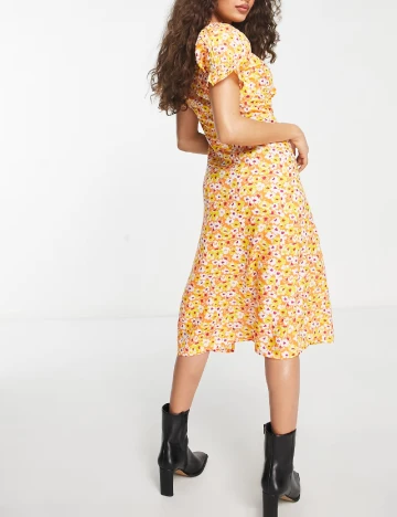 Rochie medie Influence, portocaliu