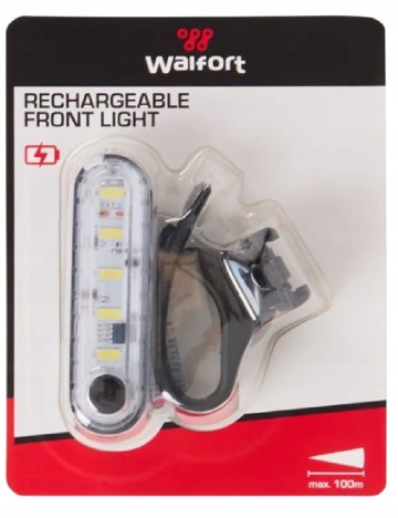 Lampa pentru bicicleta Walfort, alb