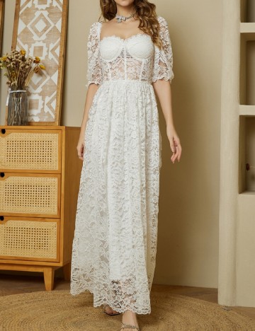 
						Rochie lunga SHEIN, alb
