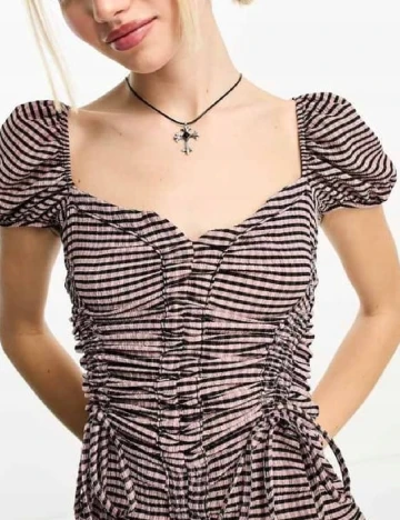Rochie scurta COLLUSION, roz Roz