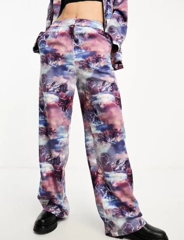 Pantaloni Annorlunda, mov Mov
