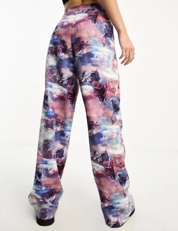 Pantaloni Annorlunda, mov Mov