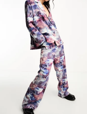 Pantaloni Annorlunda, mov Mov