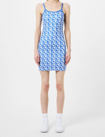 Rochie scurta NICCE, alb/albastru Albastru