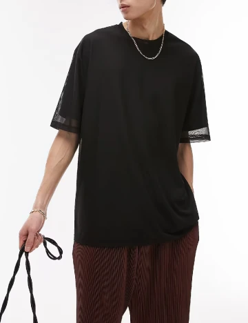 Tricou Oversize Topman, negru