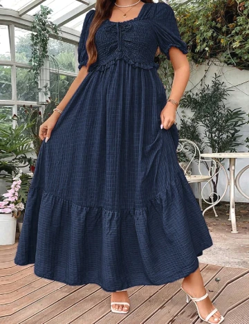 Rochie lunga SHEIN CURVE, bleumarin Albastru