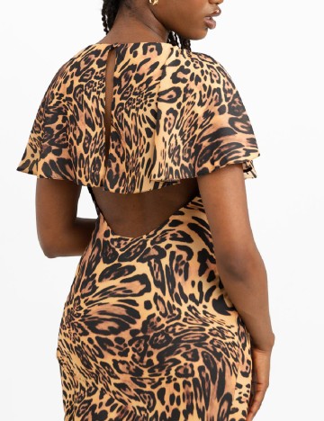 Rochie medie ASOS, animal print