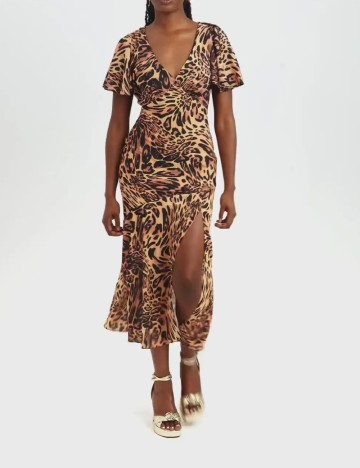 Rochie medie ASOS, animal print