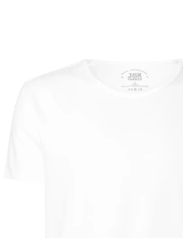 Tricou Jack Parker, alb Alb
