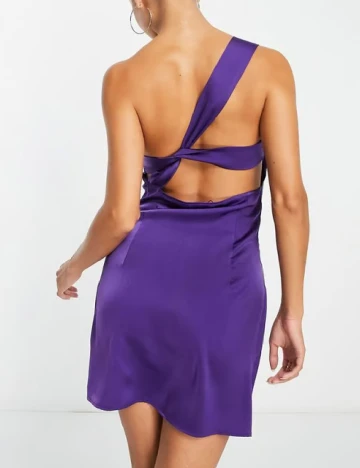 Rochie scurta Lola May, mov Mov