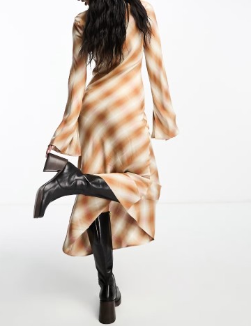 Rochie medie ASOS, maro