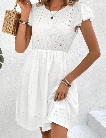 Rochie scurta SHEIN, alb Alb