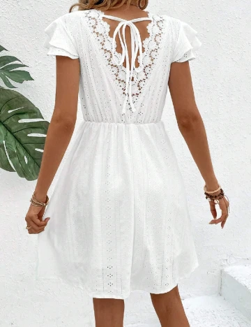 Rochie scurta SHEIN, alb Alb