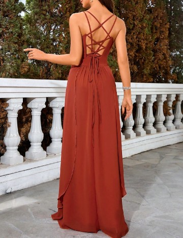 Rochie lunga SHEIN, caramiziu