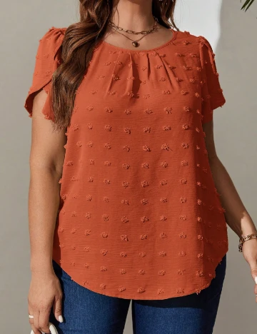 Tricou Emery Rose Curve, portocaliu inchis