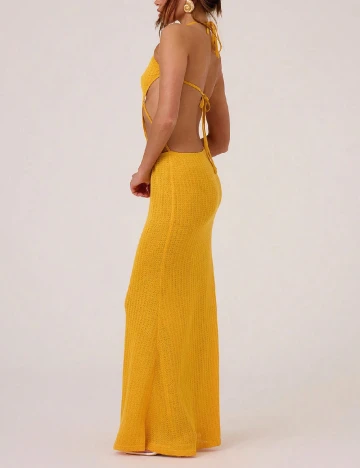 Rochie lunga Musera, galben