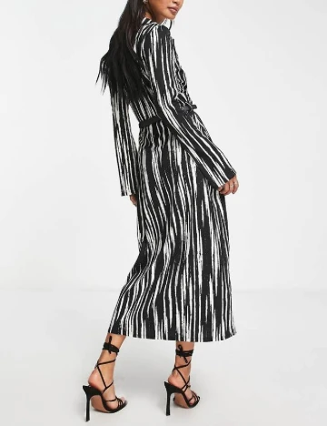 Rochie medie ASOS, negru/alb