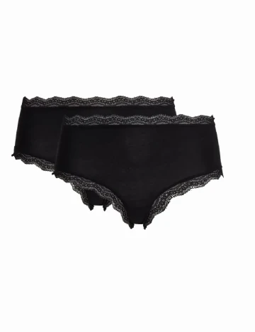 Set chiloti 2 perechi Dolce Bella, negru Negru