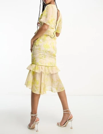 Rochie medie Hope & Ivy, galben Galben