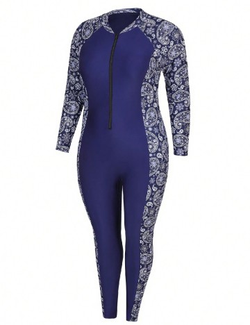 
						Costum de baie SHEIN CURVE, albastru