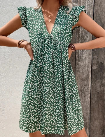 Rochie scurta SHEIN, verde
