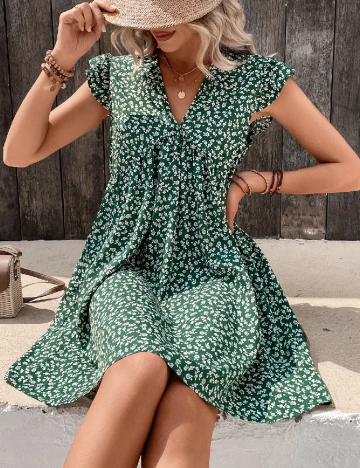Rochie scurta SHEIN, verde