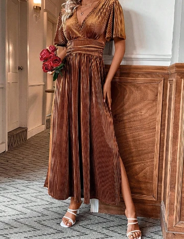 Rochie lunga SHEIN, maro Maro