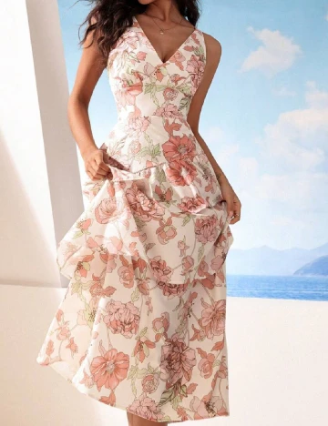 Rochie lunga SHEIN, floral Floral print