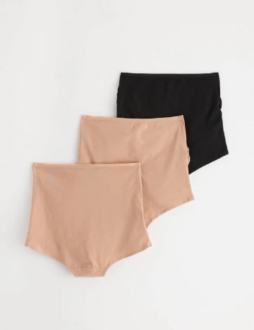Set chiloti 3 perechi Lindex Maternity, negru/maro Maro