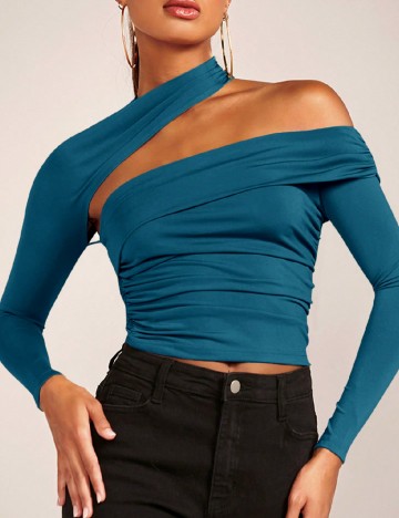 Top SHEIN, turcoaz