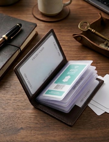 
						Portcard ACTION, maro inchis