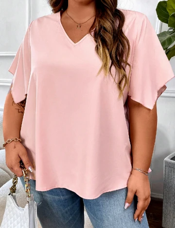 Bluza SHEIN CURVE, roz Roz
