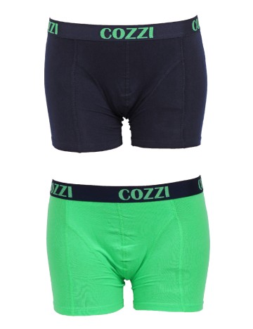 
						Set Boxeri 2 perechi Cozzi, bleumarin/verde