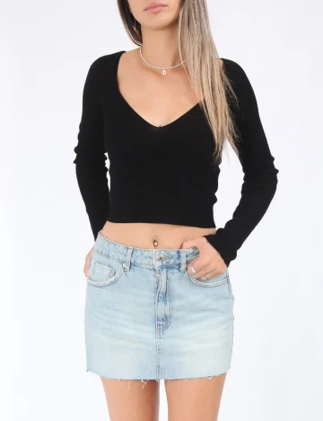 Fusta Pull&Bear, albastru Albastru