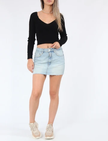Fusta Pull&Bear, albastru Albastru