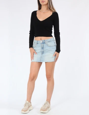 Fusta Pull&Bear, albastru Albastru