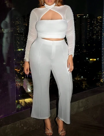 Top SHEIN CURVE, alb