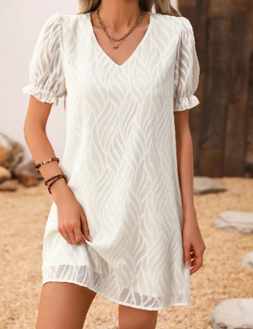 Rochie scurta SHEIN, ecru